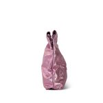 24B Pink Metallic Calfskin Quilted 22 Hobo Bag Small Pink/Silver Hardware - Image 5