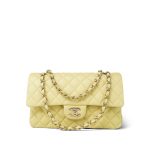 Yellow Caviar Quilted Classic Flap Medium Light Gold Hardware - Image 10