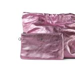 24B Pink Metallic Calfskin Quilted 22 Hobo Bag Small Pink/Silver Hardware - Image 7