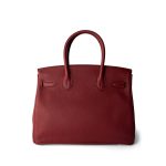 Birkin 30 Rouge Grenat Togo Gold Plated A Stamp - Image 9