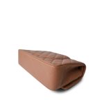 21P Caramel Lambskin Quilted Classic Flap Medium LGHW - Image 13