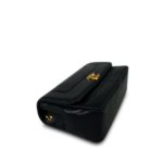 Vintage Black Lambskin Quilted Mini Border Single Flap Bag Gold Hardware - Image 9