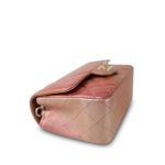 21S Metallic Rose Gold Grained Lambskin Quilted Mini Rectangular Flap LGHW - Image 8