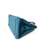 Birkin 30 Blue Jean Togo Palladium Plated L Square Stamp - Image 7