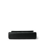 Black Lambskin Quilted Pearl Crystal Top Handle Phone Holder Aged Gold Hardware - Image 3