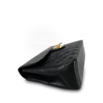 Black Lambskin Quilted Jumbo XL Single Flap GHW - Image 9