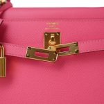 Kelly 25 Rose Azalée Veau Epsom Gold Plated C Stamp - Image 18