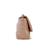 22B Pearly Beige Goatskin Quilted 19 Flap Small Mixed Hardware by - Image 5