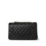 Black Caviar Quilted Medium Classic Flap GHW - Image 4