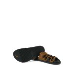 Chypre Sandals Brun Fumé/Noir Leopard Suede Size 36.5 - Image 5