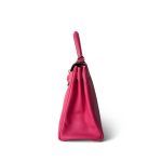 Kelly 28 Rose Tyrien (Candy Color) Epsom Palladium Hardware [O] Stamp - Image 6