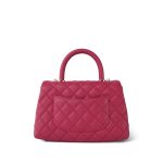 20A Fuchsia Caviar Quilted Small Coco Handle LGHW - Image 4