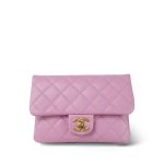 22S Pink Caviar Quilted ‘Pick Me Up’ Belt Bag Aged Gold Hardware - Image 3