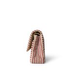 Red Striped Jersey Coco Sailor Flap Bag Medium LGHW - Image 7