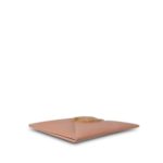 23P Beige Lambskin Quilted 19 Card Holder Aged Gold Hardware - Image 4