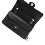 Black Caviar Quilted Medium Classic Flap GHW - Image 13