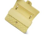 Yellow Caviar Quilted Classic Flap Medium Light Gold Hardware - Image 9
