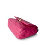 22P Pink Lambskin Quilted 19 Flap Small - Image 10