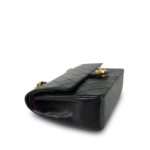 Black Lambskin Quilted Medium Double Flap Bag GHW - Image 5