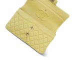 Yellow Caviar Quilted Classic Flap Medium Light Gold Hardware - Image 13