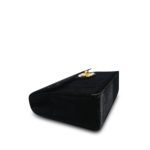 Black Velvet Mademoiselle Jumbo Single Flap Gold Hardware - Image 7