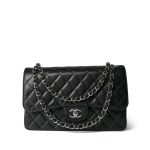 Black Jumbo Caviar Classic Flap Silver Hardware - Image 8