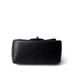 Black Caviar Quilted Mini Square Flap SHW - Image 4