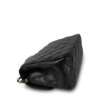 Black Lambskin Quilted Mini Crystal Top Handle LGHW - Image 9