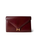 Lydie Rouge H Box Calfskin Gold Plated S Circle Stamp