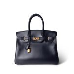 Birkin 30 Navy Box Gold Plated [C] Stamp