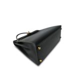Kelly Sellier 28 Black Box Calfskin Gold Plated V Stamp - Image 4