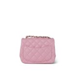 21S Light Pink Lambskin Quilted Mini Square Flap Light Gold Hardware - Image 5
