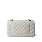 Ivory Caviar Quilted Classic Flap Medium Light Gold Hardware - Image 4