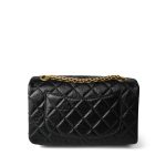 23P Black Aged Calfskin Quilted Mini Reissue 2.55 Flap Aged Gold Hardware - Image 3