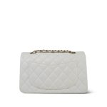 23C White Caviar Quilted Classic Flap Small LGHW - Image 15