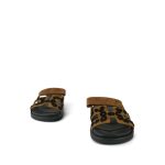 Chypre Sandals Brun Fumé/Noir Leopard Suede Size 36.5 - Image 2