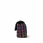 24S Multicolor Sequin Tweed Quilted Rectangular Mini Flap Light Gold Hardware - Image 3