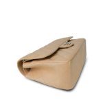 Beige Clair Caviar Quilted Jumbo Classic Flap Silver Hardware - Image 9