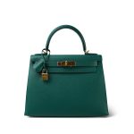 Kelly 28 Malachite Epsom Gold Plated R Square Stamp - Image 9