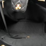 16B Black Lambskin Quilted CC Shopping Tote Large LGHW - Image 12