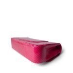 Dark Pink Python Medium Classic Double Flap - Image 10