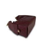 Burgundy Caviar Quilted Medium 25 Bag Aged Gold Hardware - Image 8