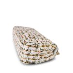 19C White/Orange/Gold Tweed Quilted Mini Rectangular Flap LGHW - Image 8