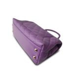 Purple Caviar Quilted Small Coco Handle LGHW - Image 4