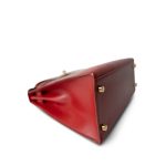 Kelly 28 Sellier Rouge Vif Box Calfskin Gold Plated V Stamp - Image 10