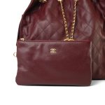 Burgundy Caviar Quilted Medium 25 Bag Aged Gold Hardware - Image 11