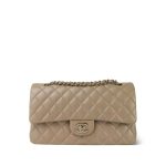 21S Iridescent Dark Beige Classic Flap Medium LGHW