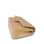 Beige Clair Lambskin Quilted Classic Flap Medium Gold Hardware - Image 8