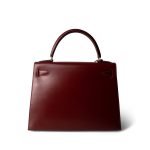 Vintage Kelly 28 Rouge H Box Calfskin Gold Plated (W) Stamp - Image 8