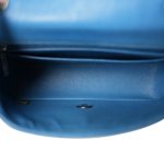 Blue Caviar Quilted Mini Rectangular Flap Silver Hardware - Image 10